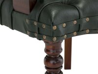 Armlehnstuhl Cambridge II Echtleder gr&uuml;n