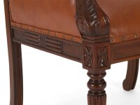 Armlehnstuhl Cambridge Echtleder braun