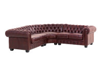Ecksofa Chesterfield Echtleder